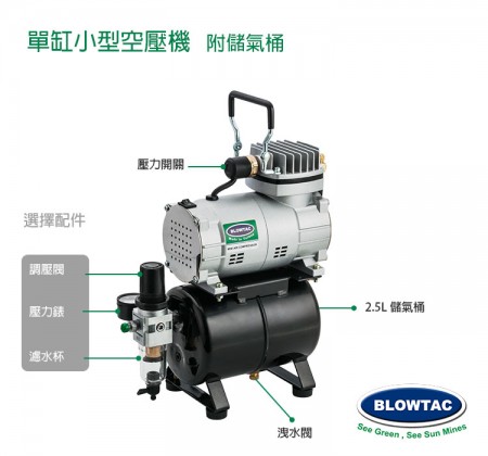TC20T選択アクセサリー図:フィルター/圧力計/調圧弁